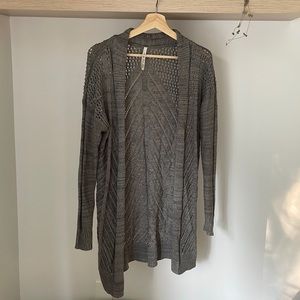 Open weave grey cardigan